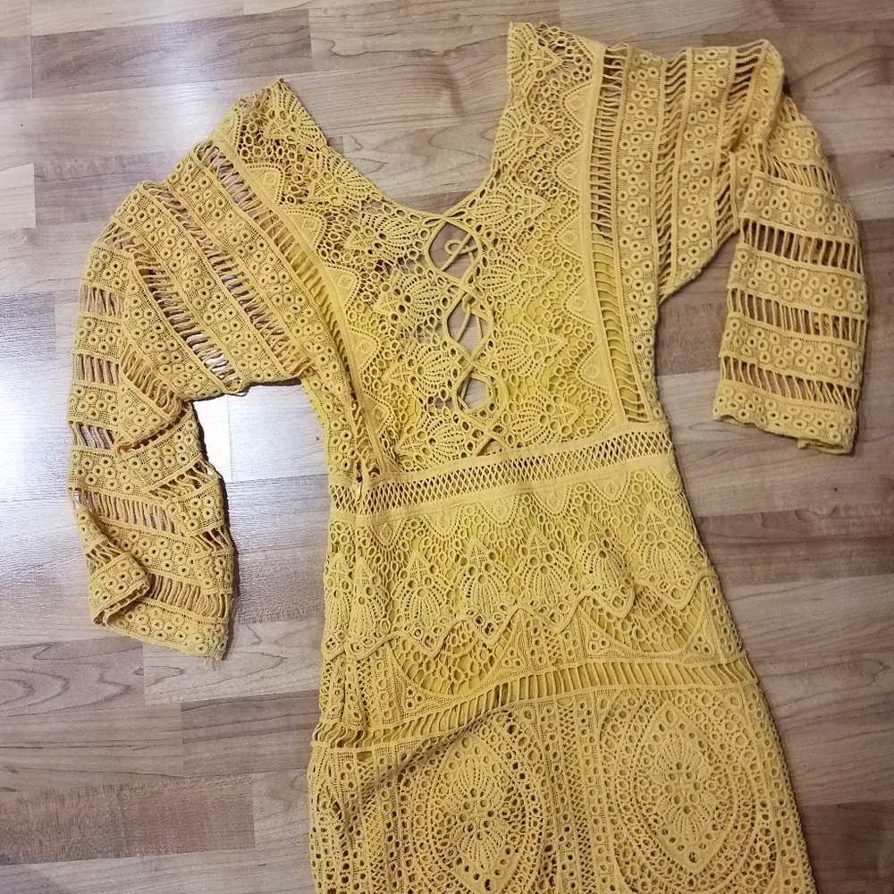JENS PIRATE BOOTY ISABELLA CROCHET MINI DRESS S - Picture 9 of 12
